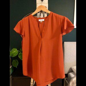 NWOT Calvin Klein Burnt Orange Blouse
